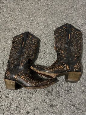 Brown corral western boots